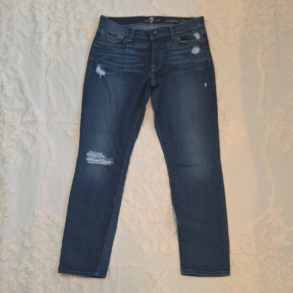 7 For All Mankind Josefina Skinny Boyfriend Jeans Size 27 - Picture 4 of 6